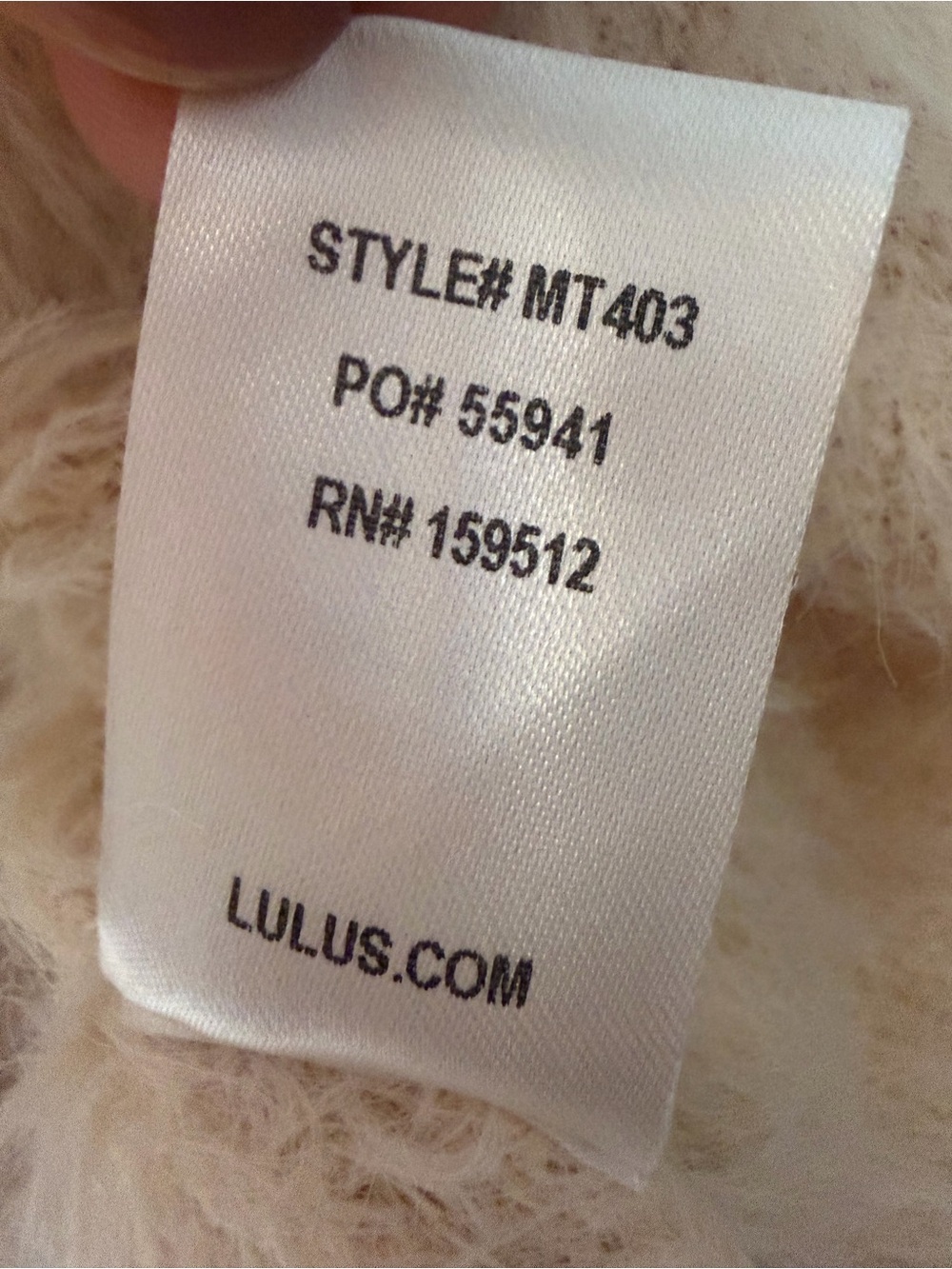 Lulus Cream Eyelash Fuzzy Mock Neck Cropped Sweater Size M - Picture 8 of 10